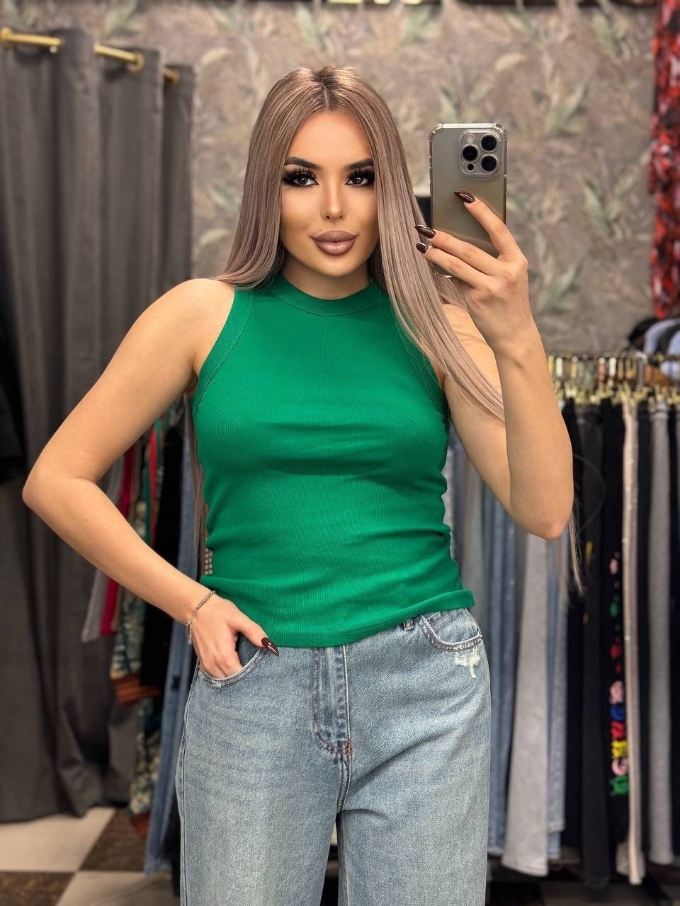 женская майка,летние трикотажные топы без рукавов в рубчик,топ женская майка,женский топ,топ майка