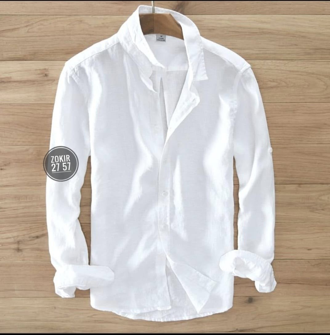 мужская хлопковая льняная рубашка с длинным рукавом,мужские рубашки,льняная рубашка мужская,белая льняная рубашка,льняная рубашка