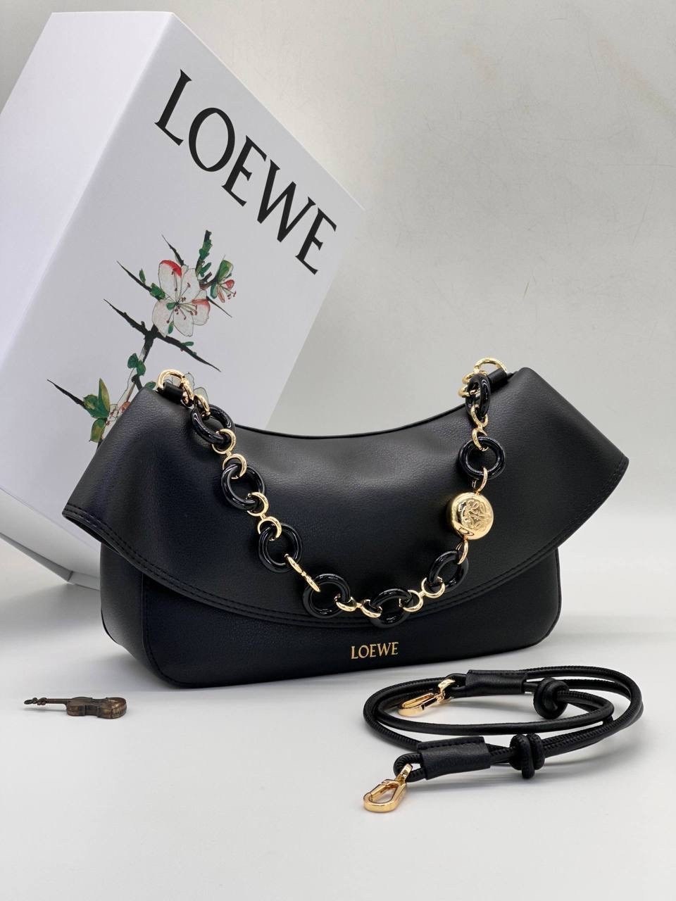 сумка loewe,сумка женская loewe цепь комбинированная loewe 506104765,сумка,сумка loewe 33-15 см натуральная кожа реплика,женская сумка loewe