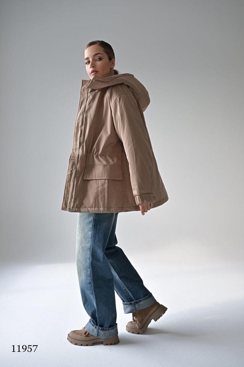 демисезонная куртка с капюшоном kate&tori,куртка женская,зимние куртки,пуховик бежевый,куртка зимняя женская бежевая