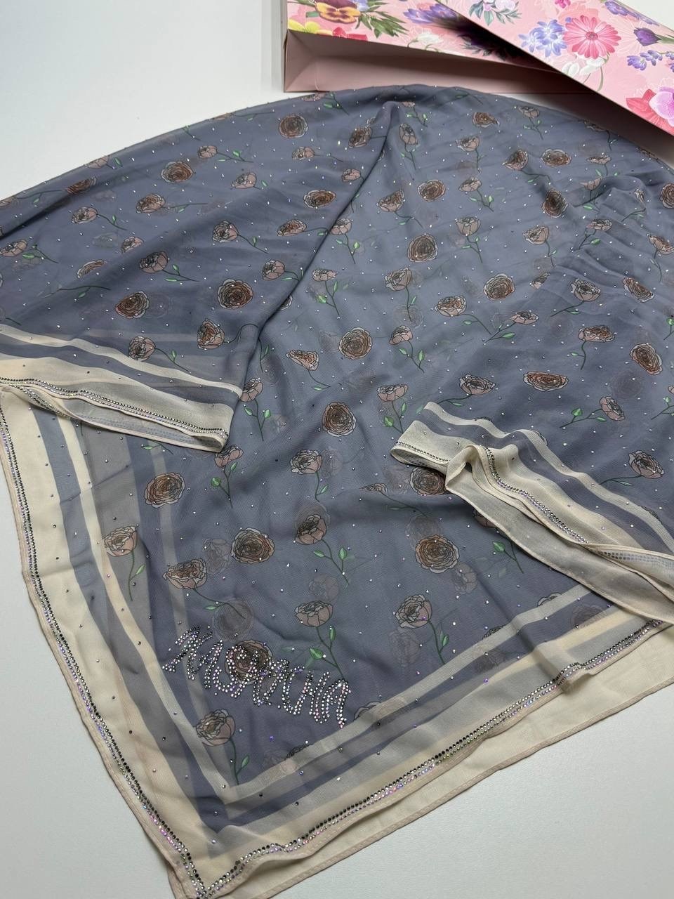 платок женский,двусторонний платок,шарфы и платки,платки шелковые,платок