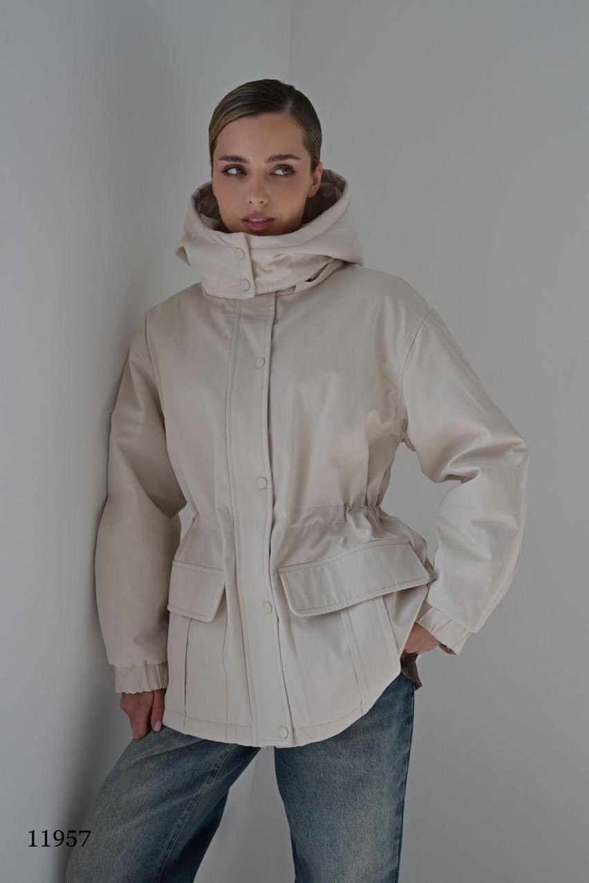 демисезонная куртка с капюшоном kate&tori,куртка женская,зимние куртки,пуховик бежевый,куртка зимняя женская бежевая