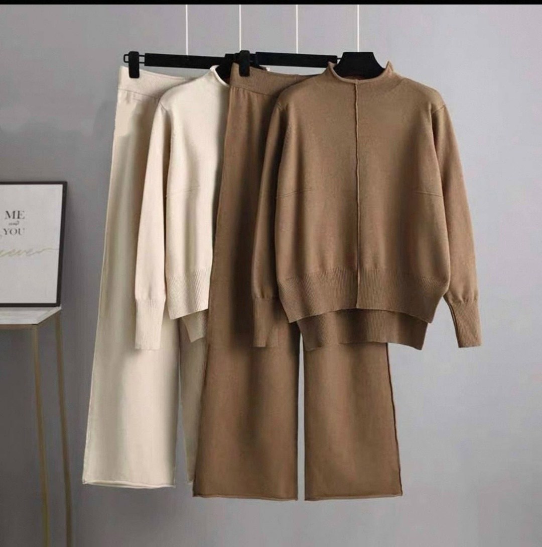 свитер с широкими штанинами,брюки комплект,свитер и брюки,брюки с широкими штанинами,повседневные брюки