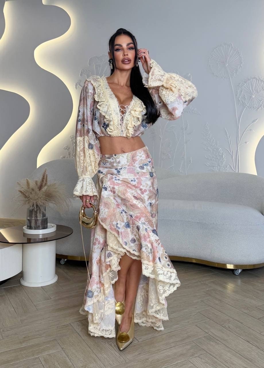 модные наряды,летние наряды,летний костюм с юбкой,платье стильное