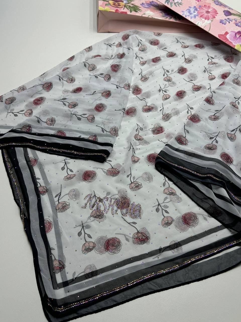 платок женский,двусторонний платок,шарфы и платки,платки шелковые,платок