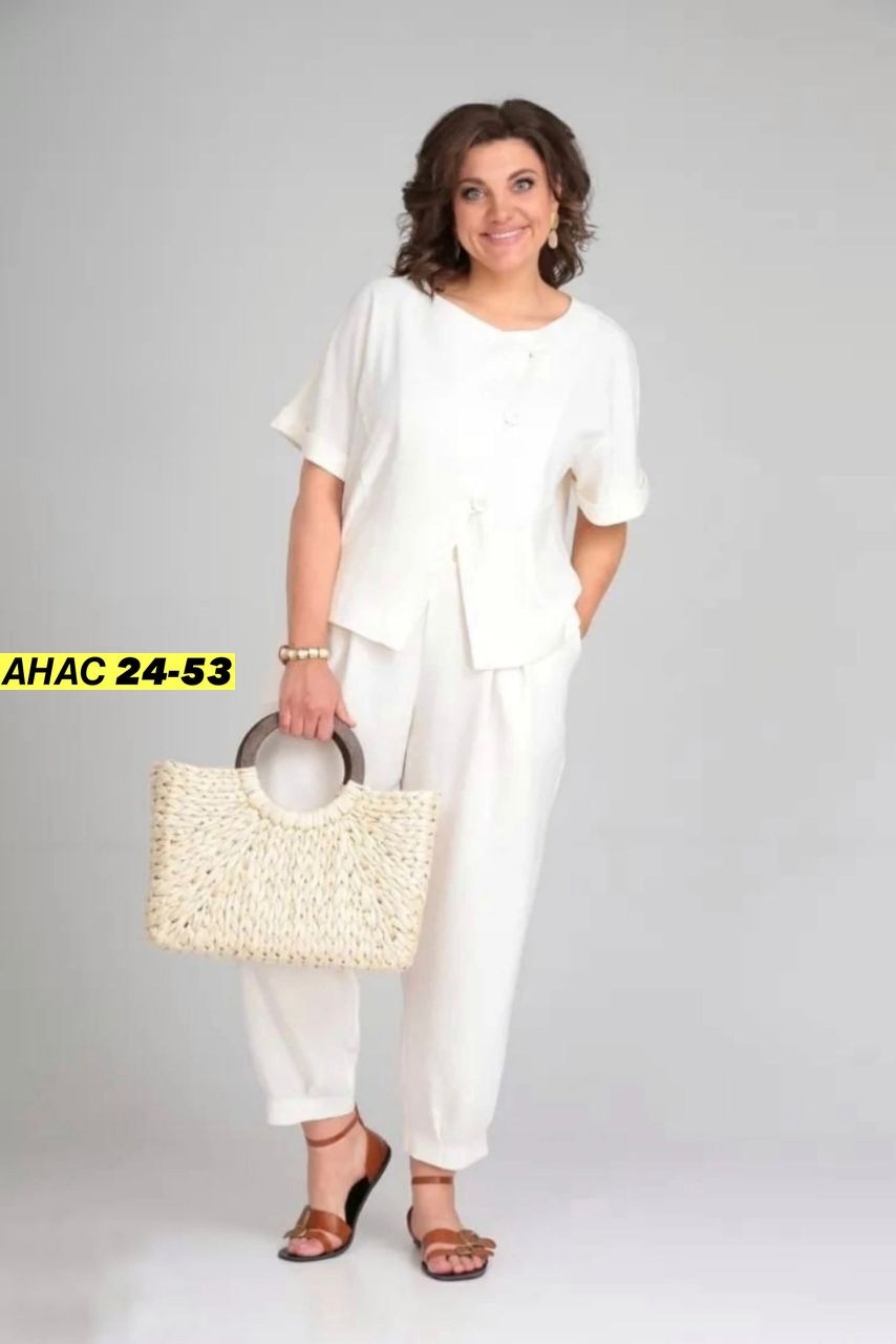 летний брючный костюм michel chic 1337 /1 темно-синий двойка,брючный костюм для полных женщин,брючный костюм michel chic 1337 темно-синий,брючный костюм michel chic 1337,брючный костюм мишель шик арт: