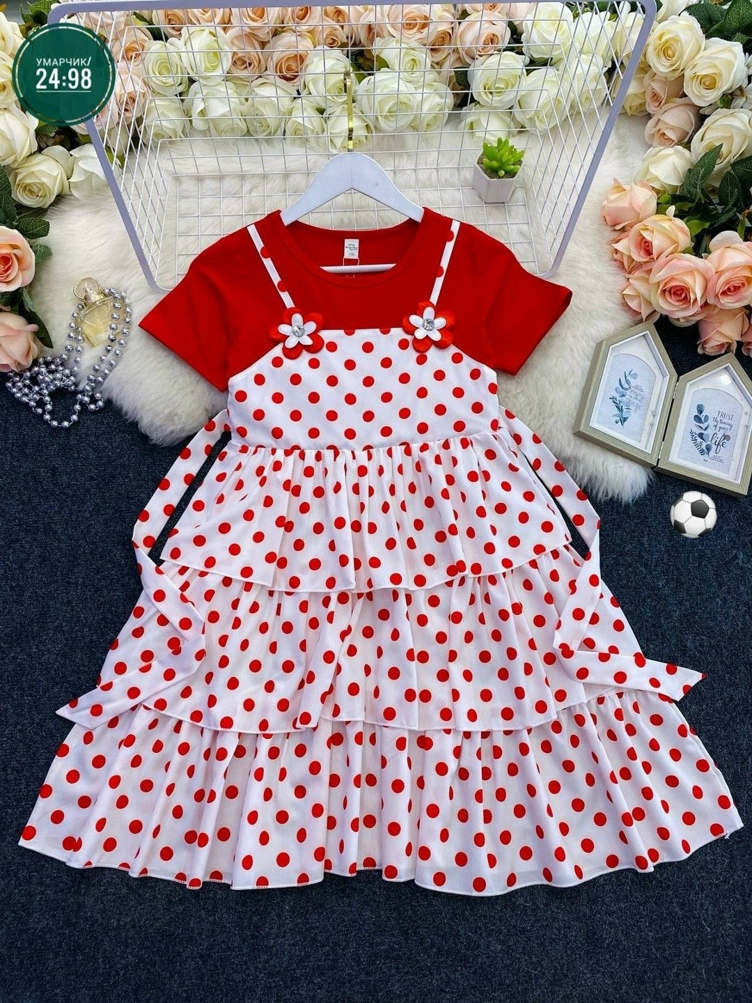 платье для девочки,платье детское красное в горошек,детская платье,платья детские,сарафан для девочек