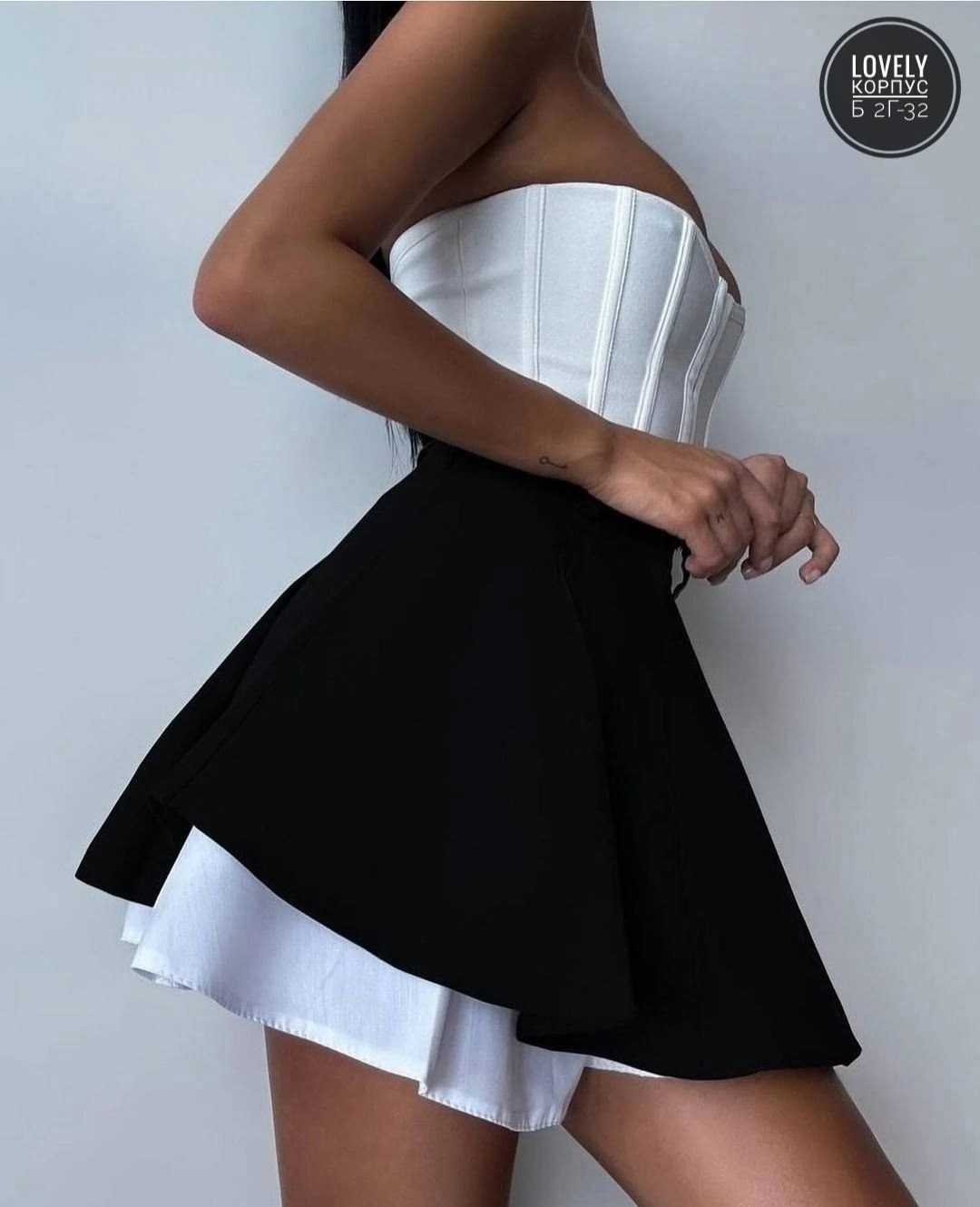 юбка-шорты женская короткая мини 42-48 черный,юбка шорты женская,юбка мини,юбка,юбка с шортиками внутри