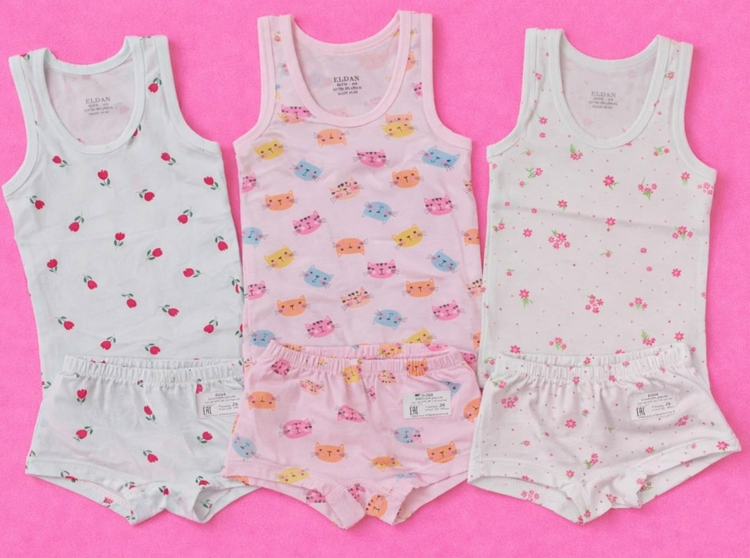 комплект майка-трусы,детский комплект майка и трусы,комплект майка и трусы для девочек,нижнее белье для девочек,комплект детского нижнего белья