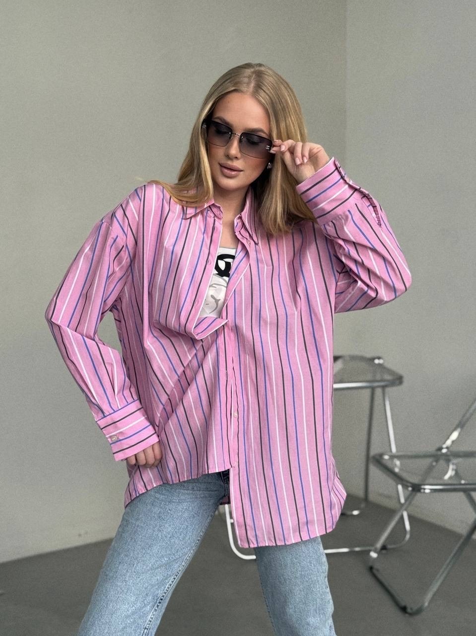 рубашка в полоску,хлопковая рубашка в полоску оверсайз cosmo brand,женская рубашка в полоску,рубашка в полоску оверсайз,рубашка женская