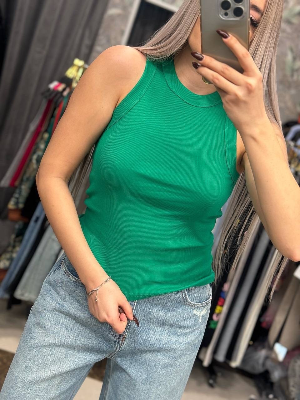 женская майка,летние трикотажные топы без рукавов в рубчик,топ женская майка,женский топ,топ майка