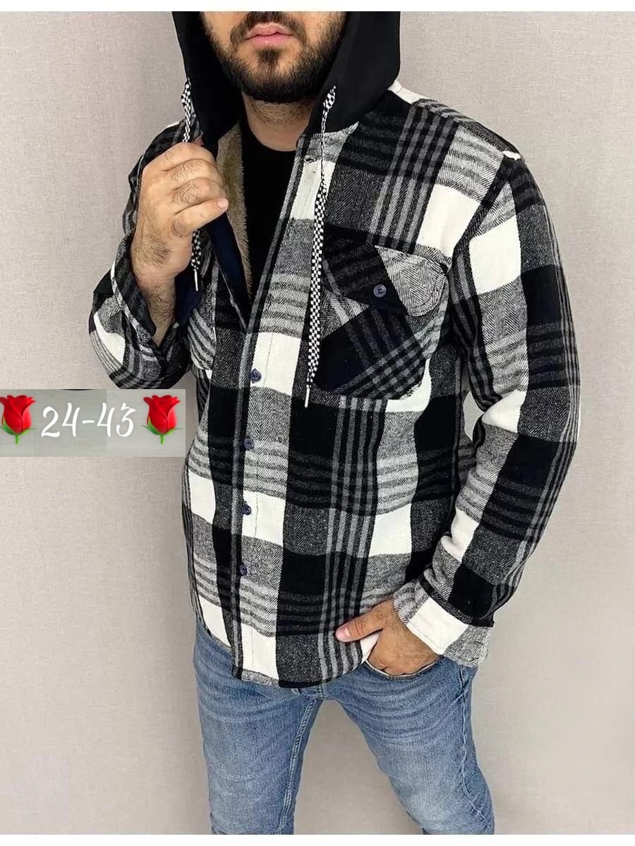 рубашка на меху с капюшоном,рубашка на меху,рубашка с капюшоном,теплая рубашка,рубашка куртка в клетку теплая с капюшоном