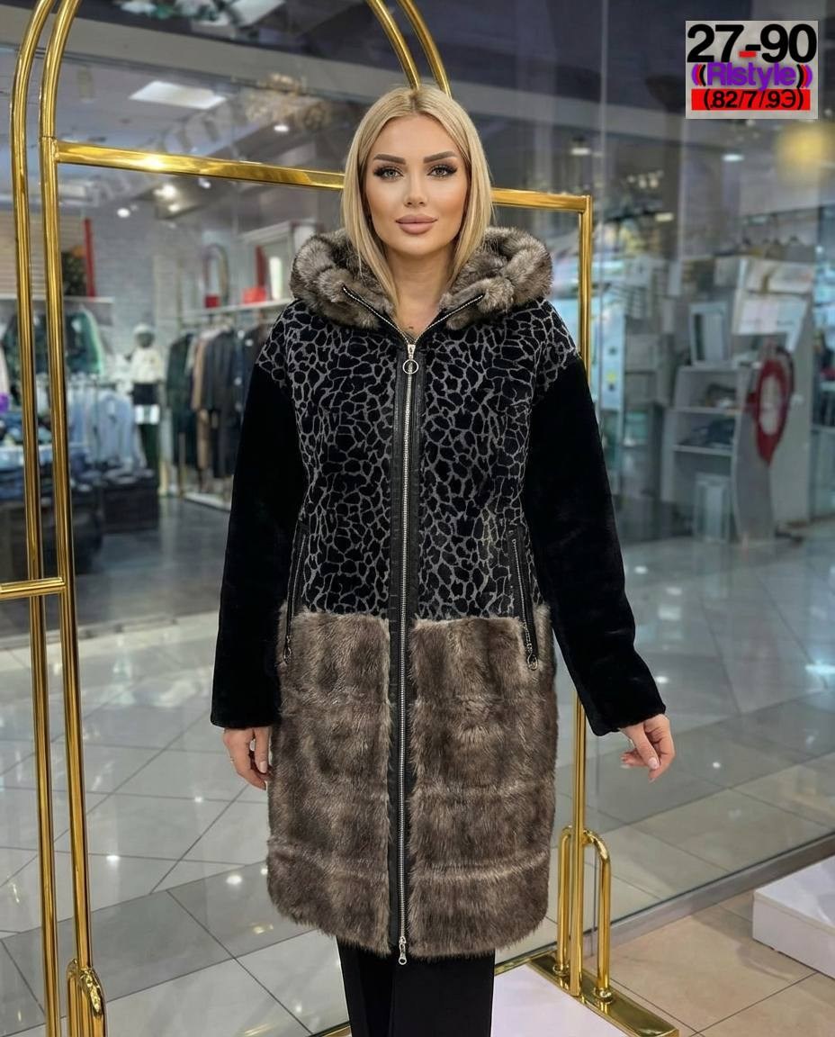 дубленка женская,комбинированная шуба,верхняя одежда женская,пальто женские,шуба женская