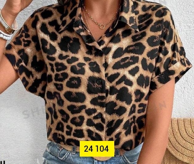 женская шифоновая рубашка с леопардовым принтом,блузка леопардовая,блузка леопардовая женская,женская повседневная рубашка с леопардовым,леопардовая рубашка