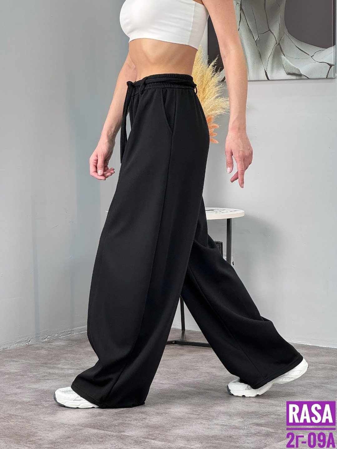 широкие брюки с кулиской на талии dazy серый,штаны женские спортивные широкие,женские серые широкие спортивные штаны,брюки спортивные,спортивные брюки широкие