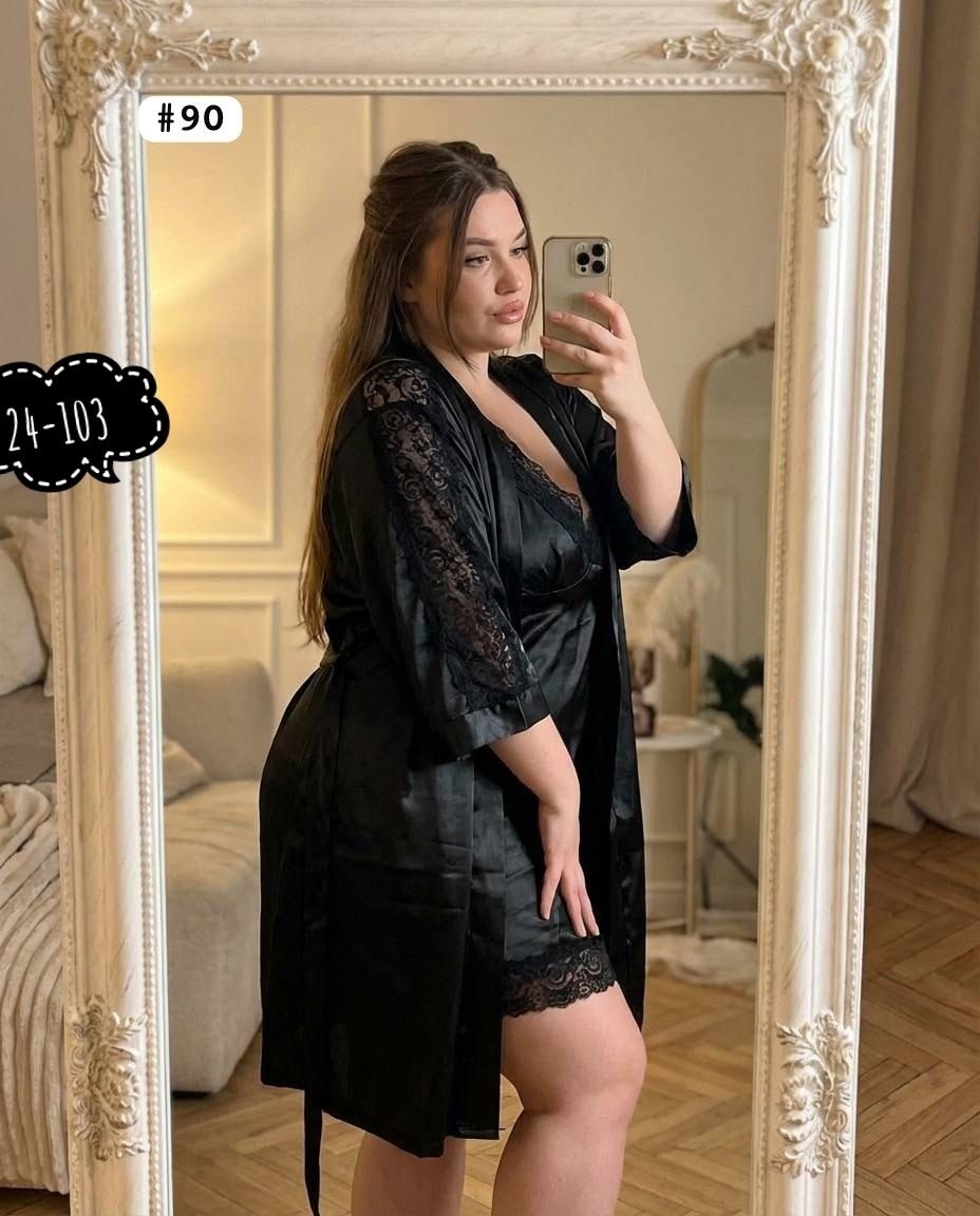 халат женский шелковый,халат женский,атласный халат,пеньюар женский зеленый,комплект с пеньюаром