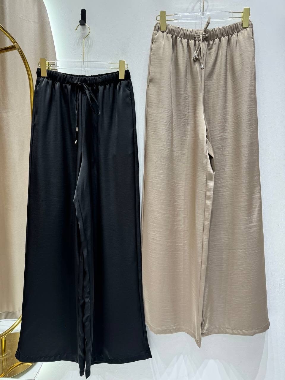 элегантные шелковые брюки женские брюки-палаццо,элегантные шелковые брюки-палаццо,широкие брюки,брюки палаццо,брюки с широкими штанинами