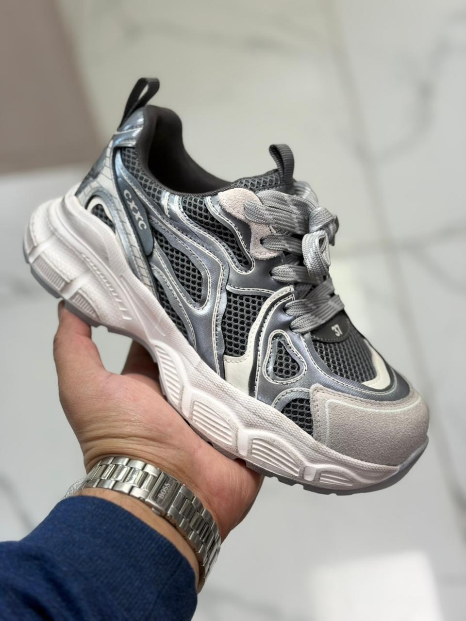 кроссовки женскиe,кроссовки,кроссовки eblan chunky women's серебристый,массивные кроссовки,кроссовки повседневные