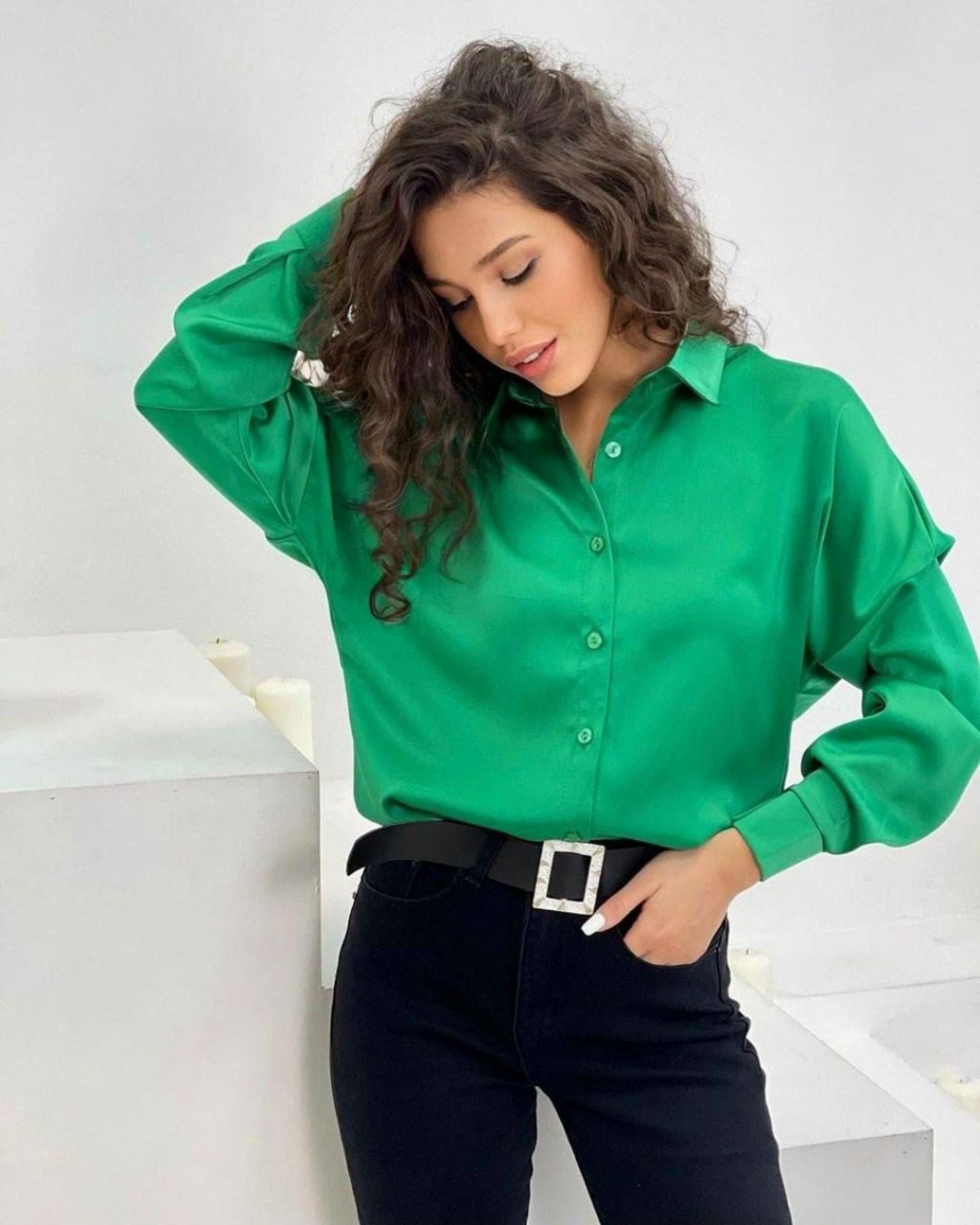 женская рубашка синяя,блузка женская синего цвета,женская рубашка,рубашка шелк,женская блузка