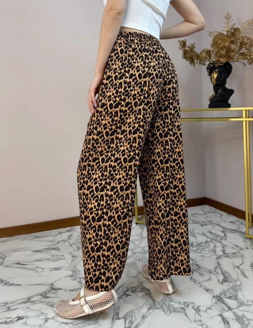 леопардовые брюки палаццо,леопардовые штаны,брюки палаццо,леопардовые брюки
