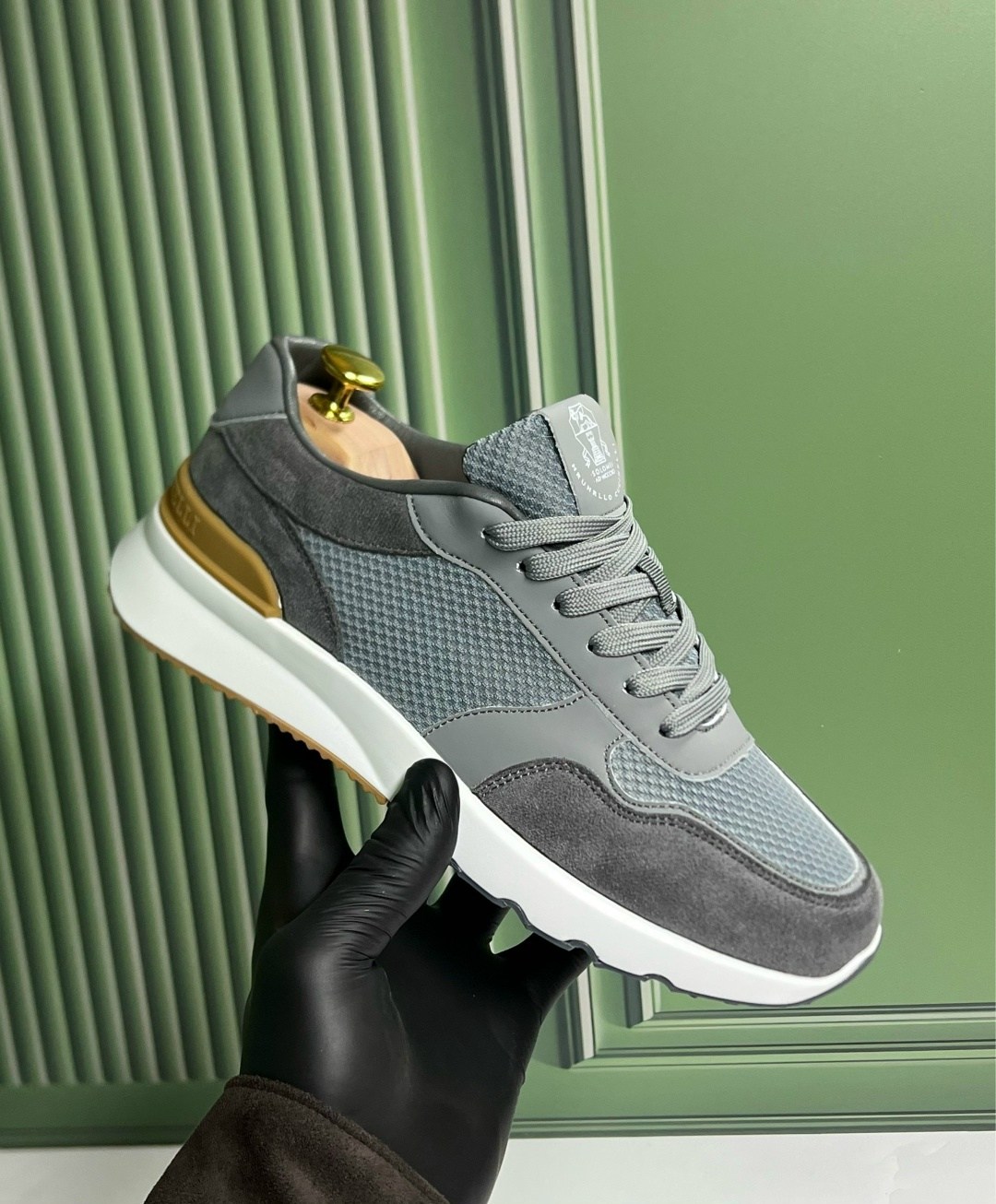 brunello cucinelli кроссовки мужские,,комбинированные кроссовки brunello cucinelli,кроссовки brunello cucinelli,кроссовка мужской