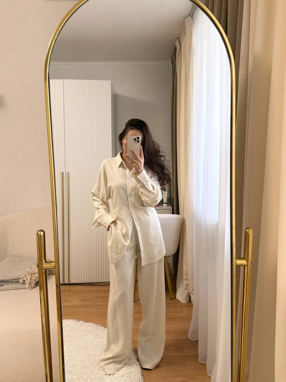 женский брючный костюм,брючный костюм свободного кроя,костюм брючный,молочный женский брючный костюм в стиле зара,молочный брючный костюм женский