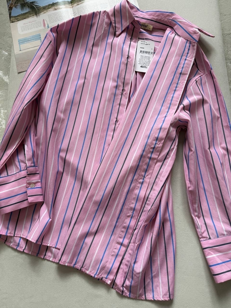 рубашка в полоску,хлопковая рубашка в полоску оверсайз cosmo brand,женская рубашка в полоску,рубашка в полоску оверсайз,рубашка женская