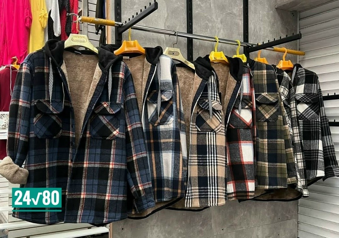 куртка рубашка на меху мужская,мужские клетчатые рубашки,рубашка теплая на флисе,мужская куртка-рубашка на подкладке из меха черный,рубашка куртка в клетку теплая с капюшоном