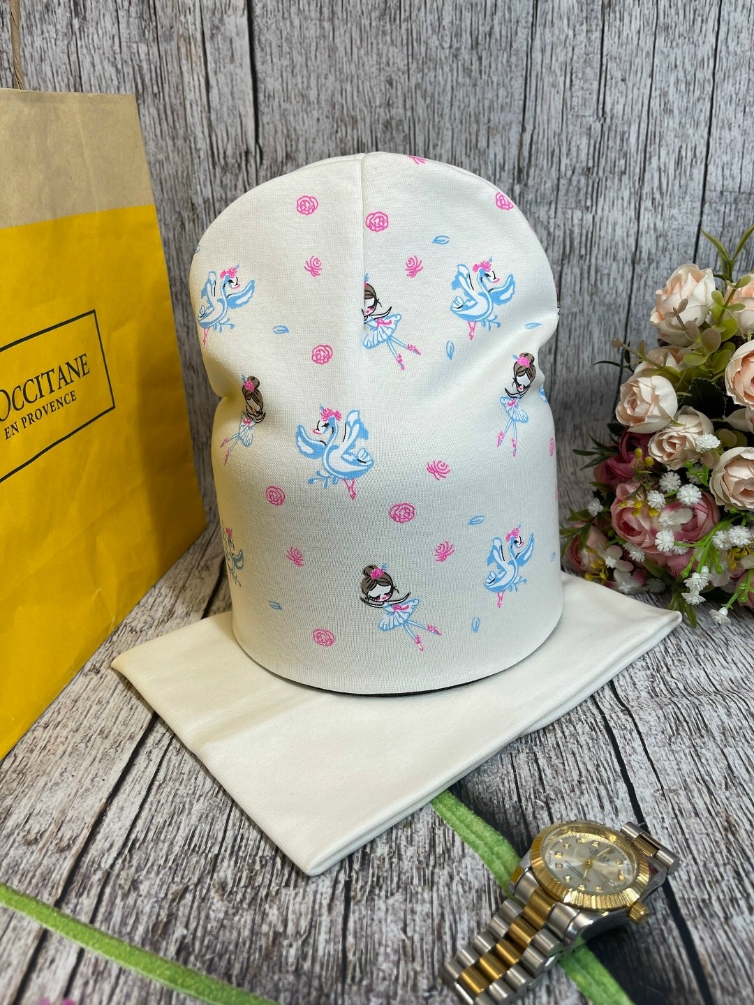 детская трикотажная шапка,шапка комплект,шапка и снуд для детей,шапка для девочек,комплект головной убор