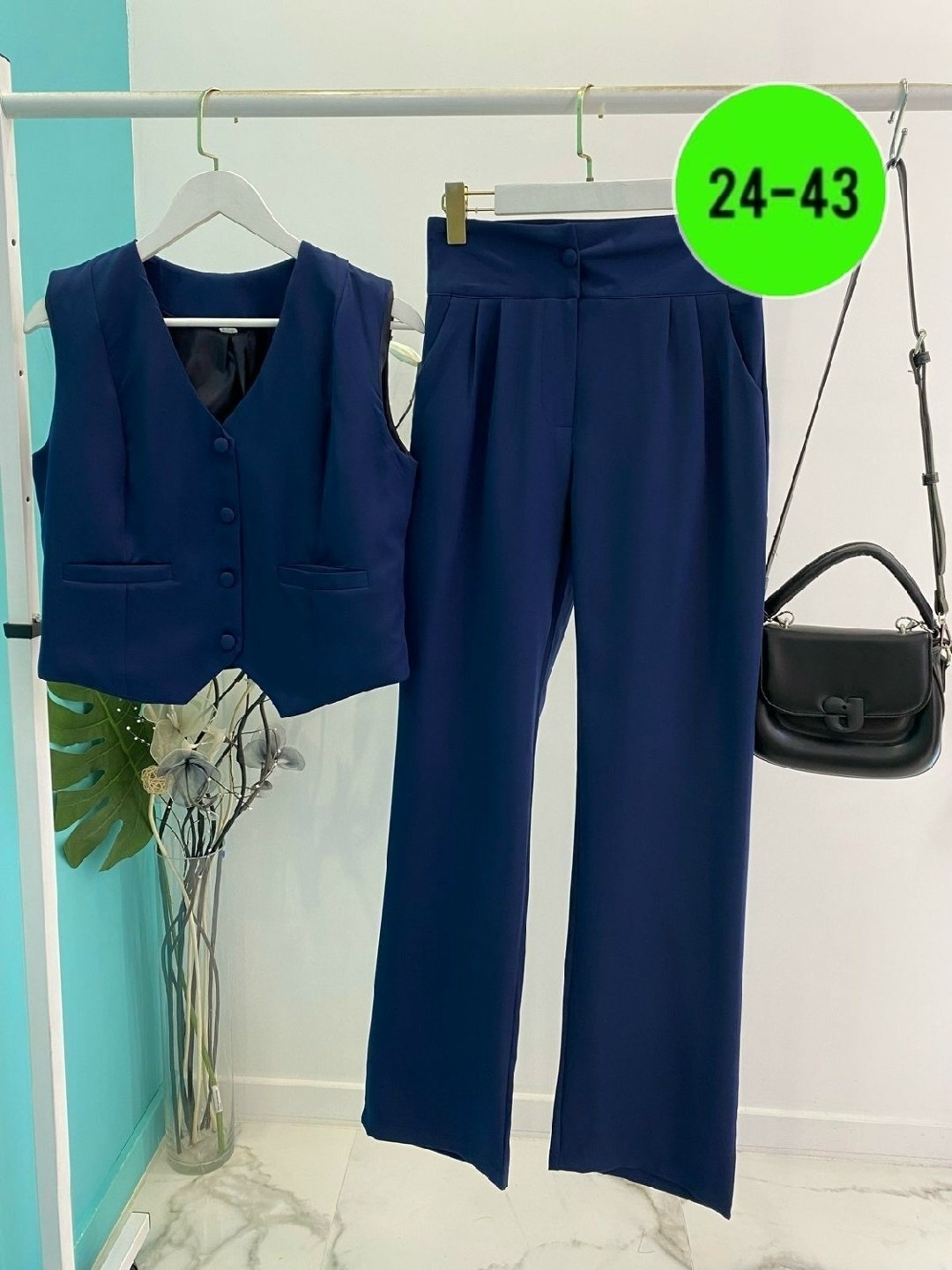 женский комплект из жилета и широких брюк,костюм с жилетом брючный классический ne.skromno,модный костюм жилет широкие брюки повседневный,костюм жилет и брюки,костюм женский с жилеткой