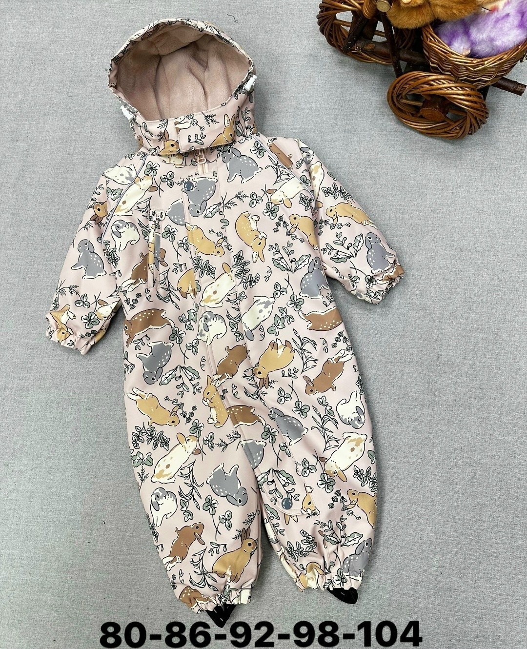 комбинезон демисезонный детский,комбинезон демисезонный,комбинезон детский crockid 1g ovl 001 1_b пыльный пудровый сердца,комбинезон детский,комбинезон утепленный