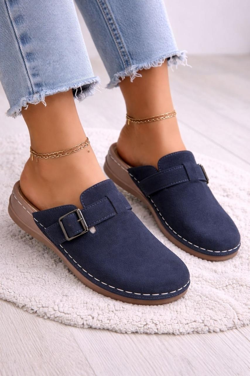 , повседневные,женская ,мюли замшевые,тапочки замшевые