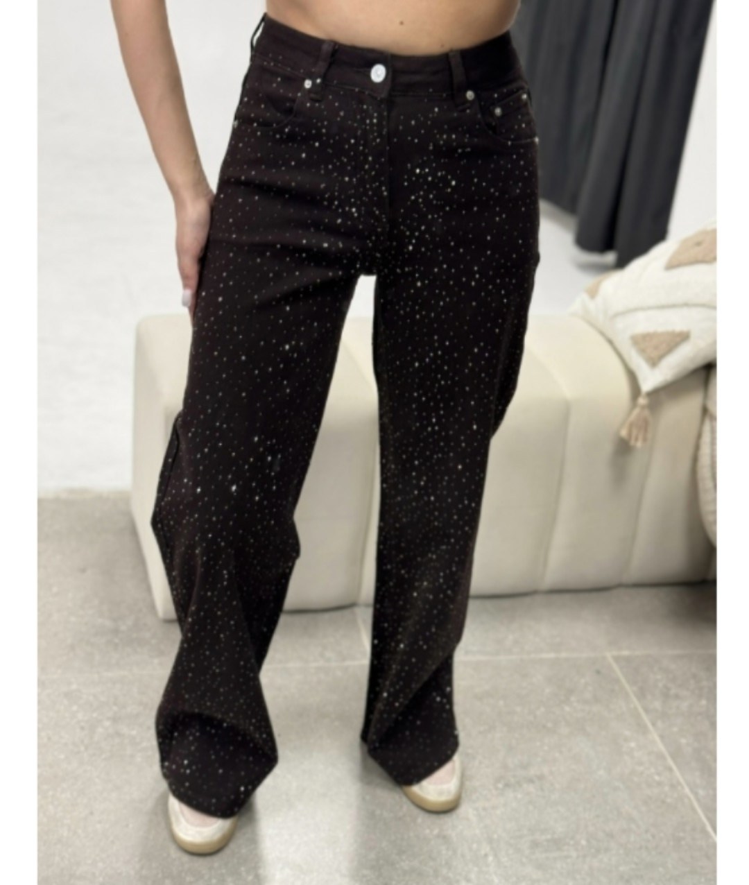 джинсы со стразами,джинсы прямые со стразами черные le o 222675248,женские джинсы со стразами,джинсы со стразами широкие палаццо стрейч fashion vogue,джинсы с пайетками