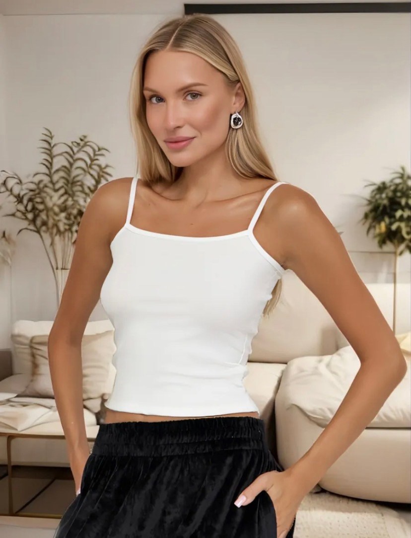 топ в рубчик на бретелях mirex style,женский кроп-топ из вискозы happyfox,майка базовая,топ женский,облегающая маечка