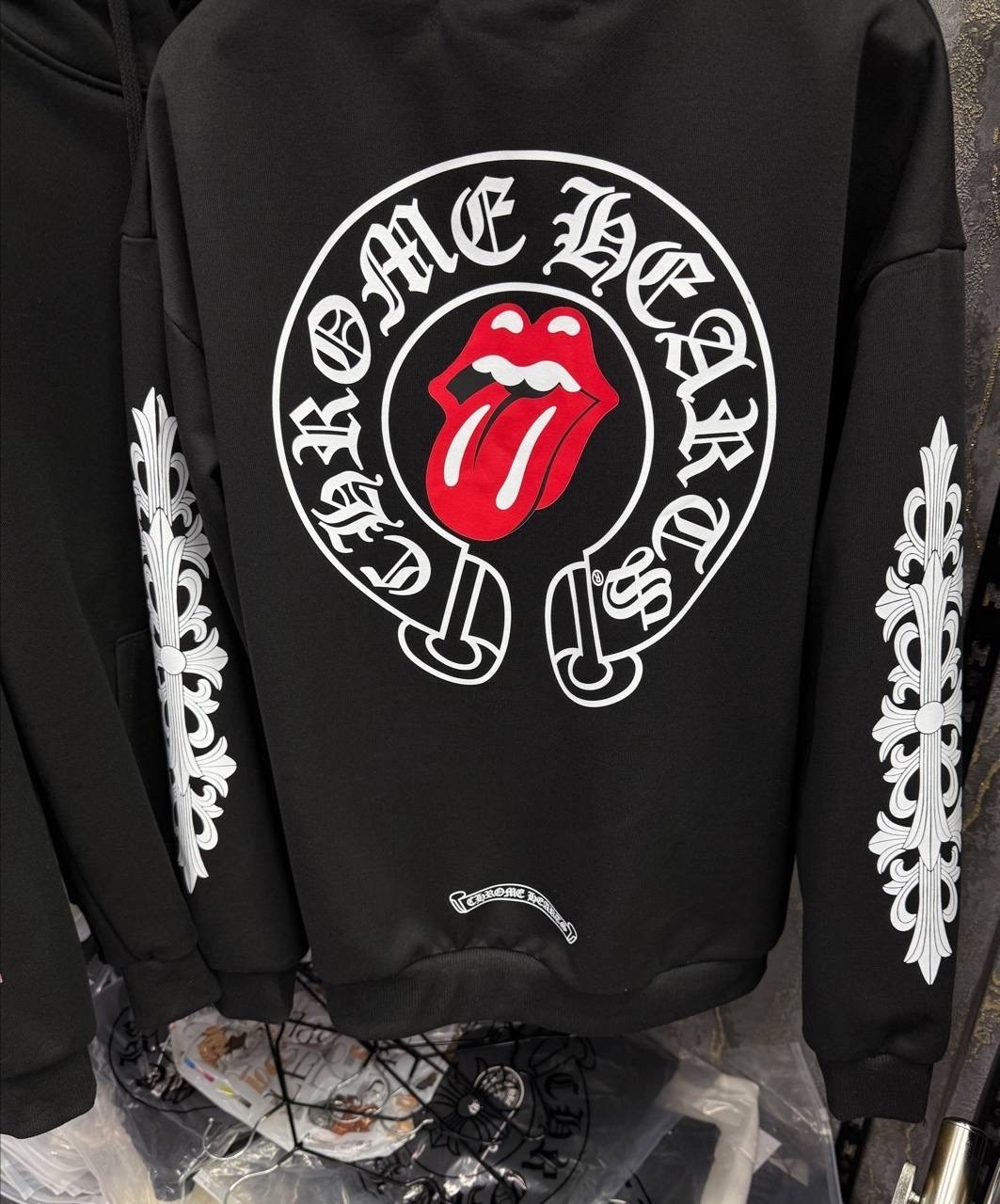 chrome hearts rolling stones hoodie,толстовка,chrome hearts hoodie,кофта мужская