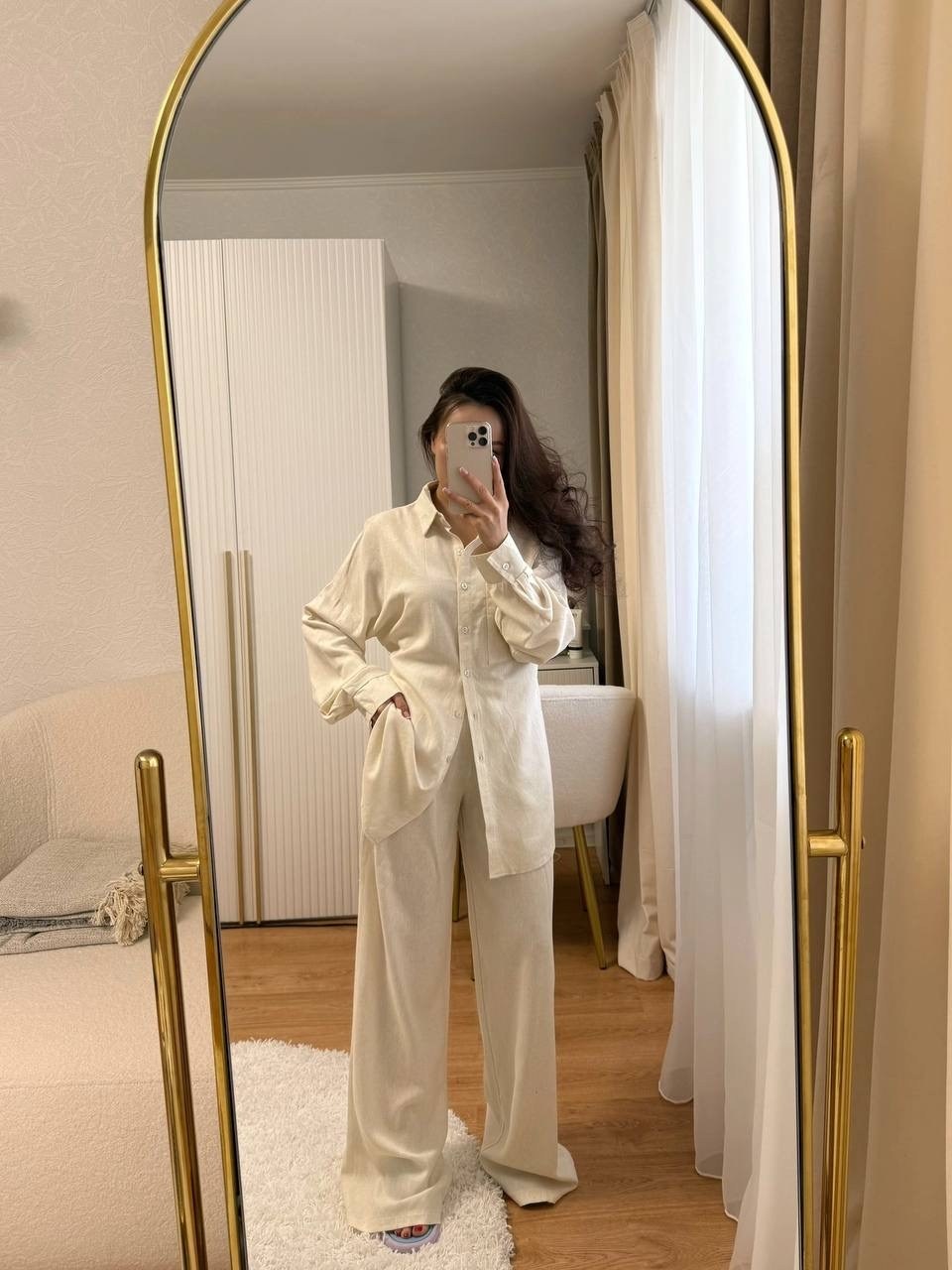 женский брючный костюм,брючный костюм свободного кроя,костюм брючный,молочный женский брючный костюм в стиле зара,молочный брючный костюм женский