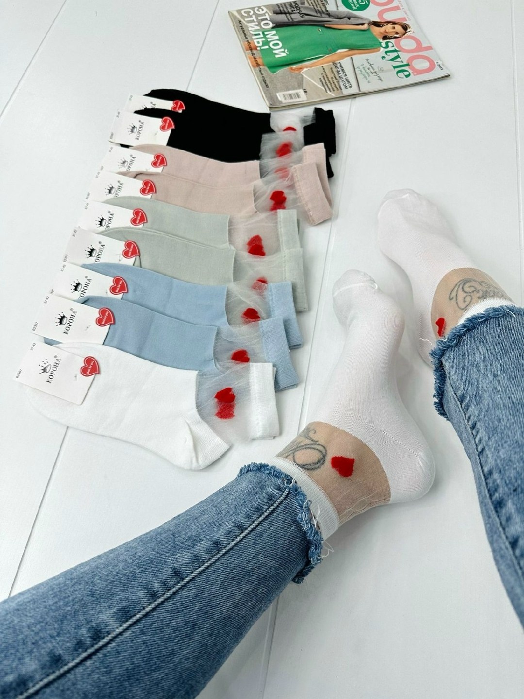 носки женские 10 пар,носки женские,комплект носки женские,женские носки упаковка,короткие женские носки