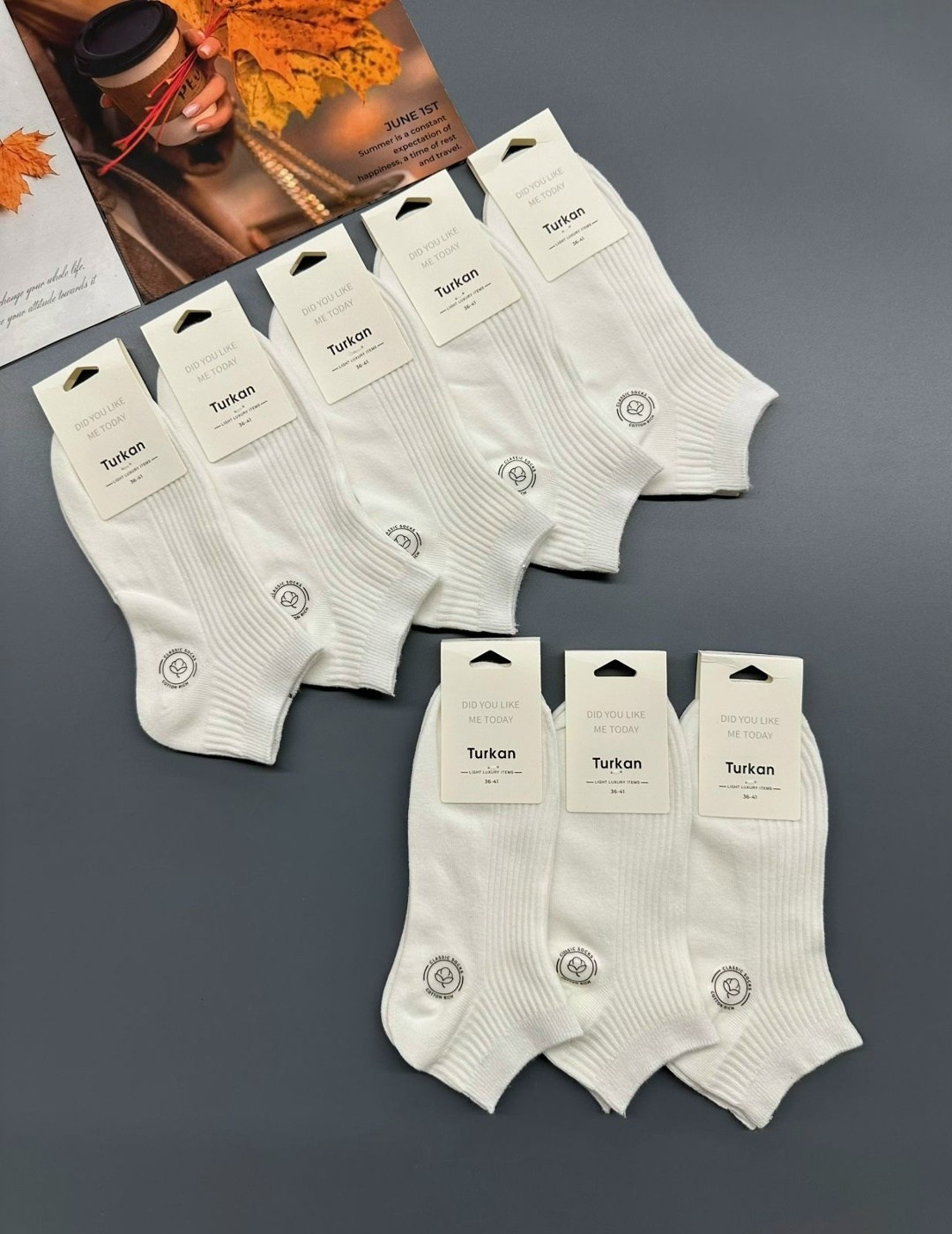 носки короткие набор 10 пар туркан,носки женские 10 пар,носки женские белые,носки turkan женские 10 пар,носки женские набор короткие белые