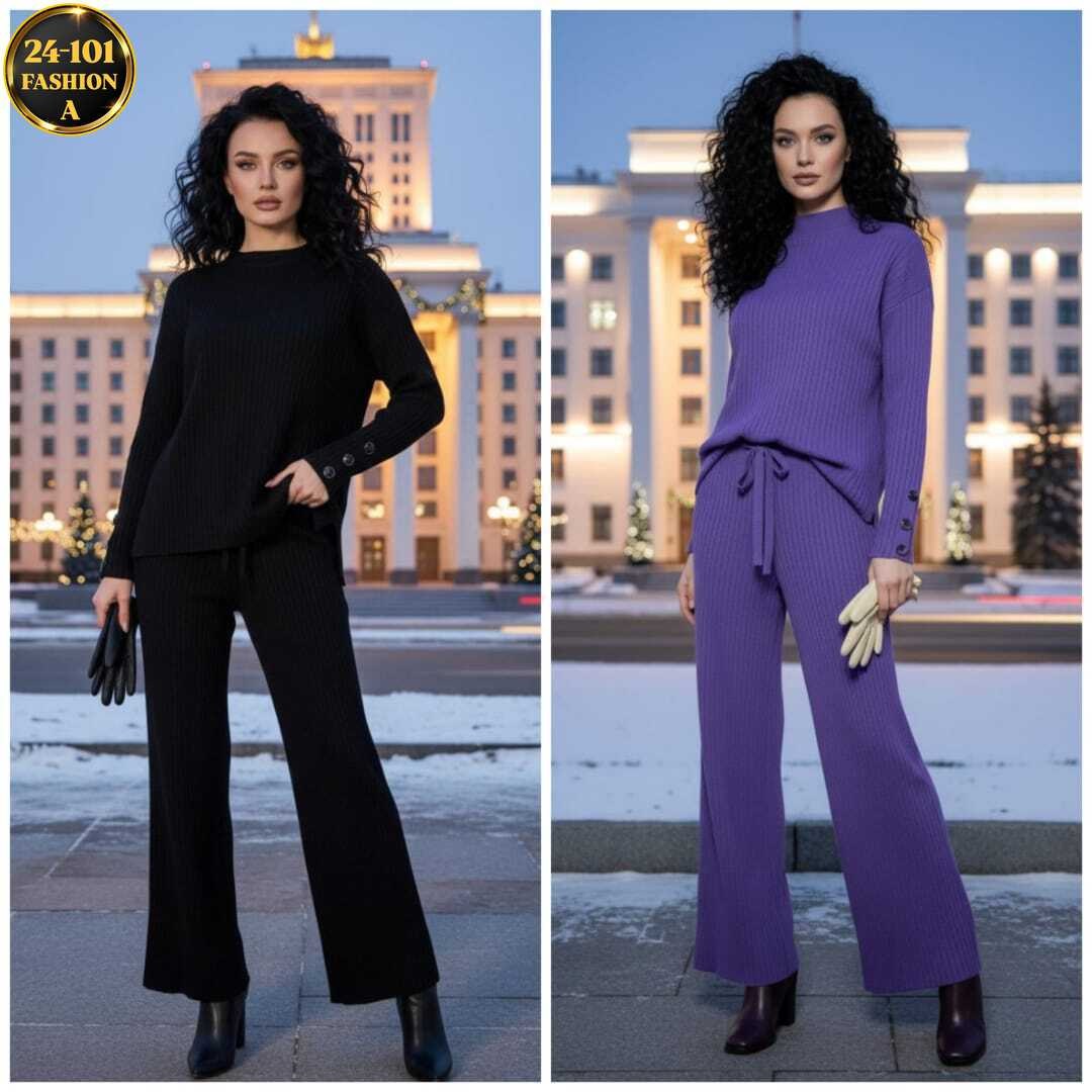костюм женский кофта и штаны арт. 1545967,костюм теплый вязаный брючный alina женский,женские костюмы,брючный женский костюм из лапши,костюм вязаный трикотажный теплый с брюками сити текс