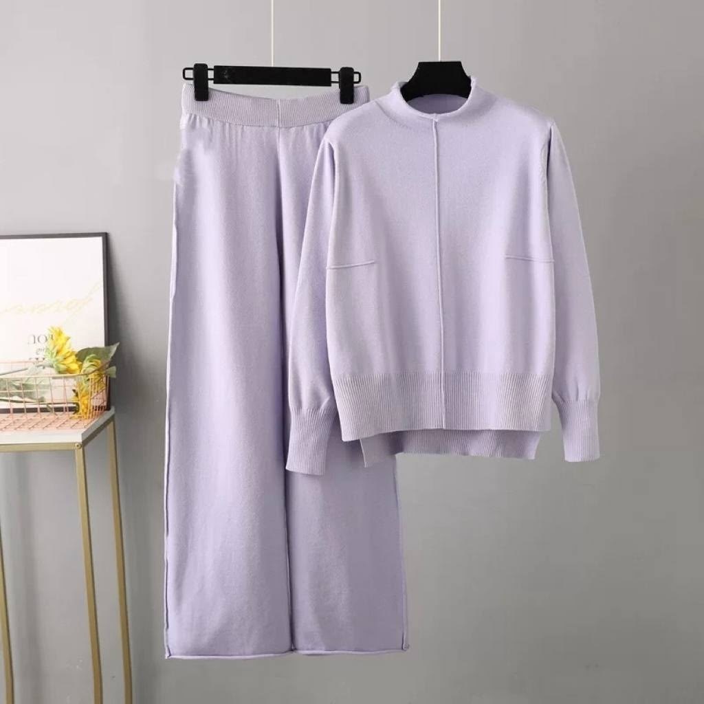 свитер с широкими штанинами,брюки комплект,свитер и брюки,брюки с широкими штанинами,повседневные брюки