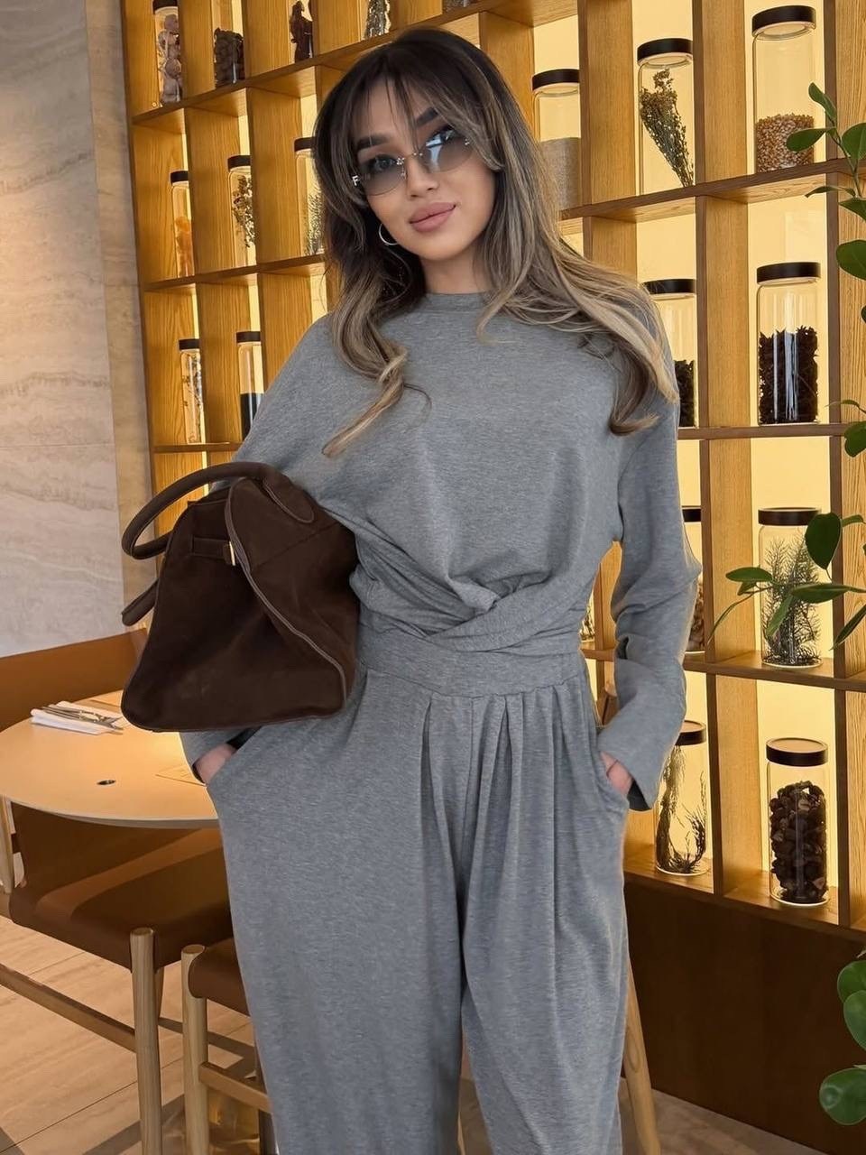 трикотажные костюмы,костюм женский,костюм с брюками палаццо,костюм женский трикотажный,широкие брюки