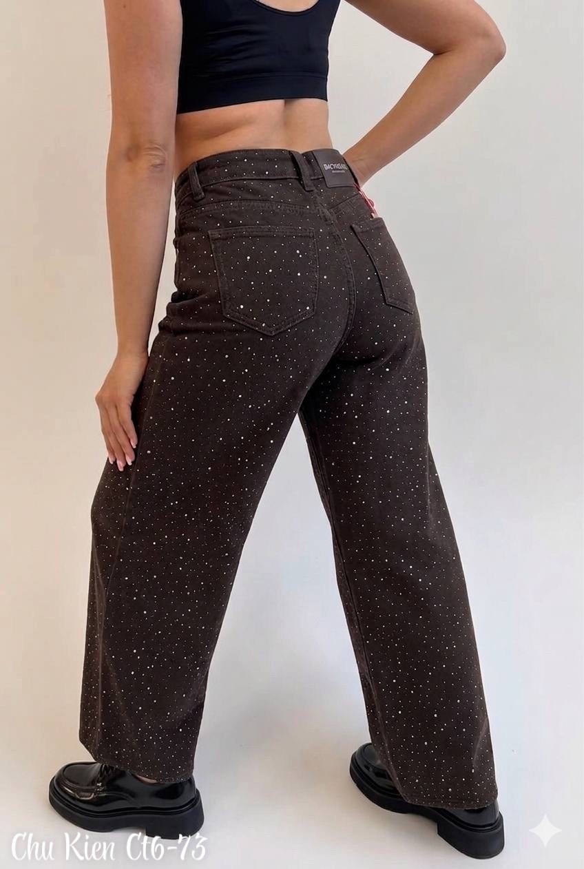 джинсы со стразами,женские джинсы со стразами,джинсы широкие со стразами,штаны со стразами,джинсы с пайетками
