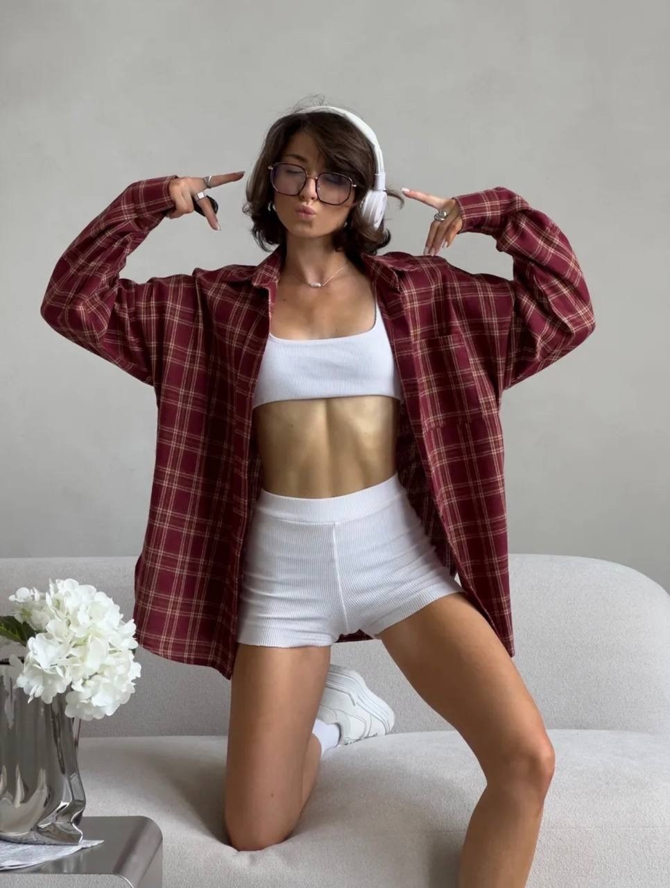 рубашка оверсайз в клетку хлопковая monolog,рубашка оверсайз в клетку хлопок,рубашка оверсайз в клетку,рубашка в клетку женская,рубашка оверсайз в клетку harizmic