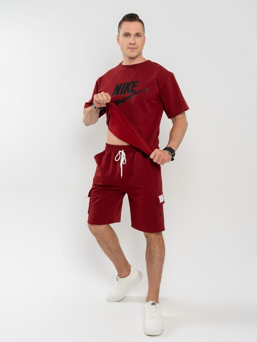 мужской костюм с шортами,костюм с шортам,костюм с шортами найк,спортивные костюм,спортивная форма
