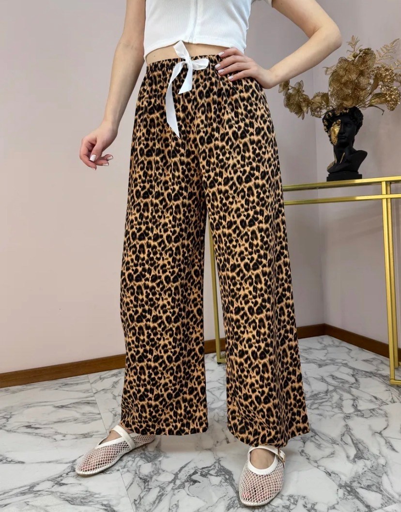 леопардовые брюки палаццо,леопардовые штаны,брюки палаццо,леопардовые брюки