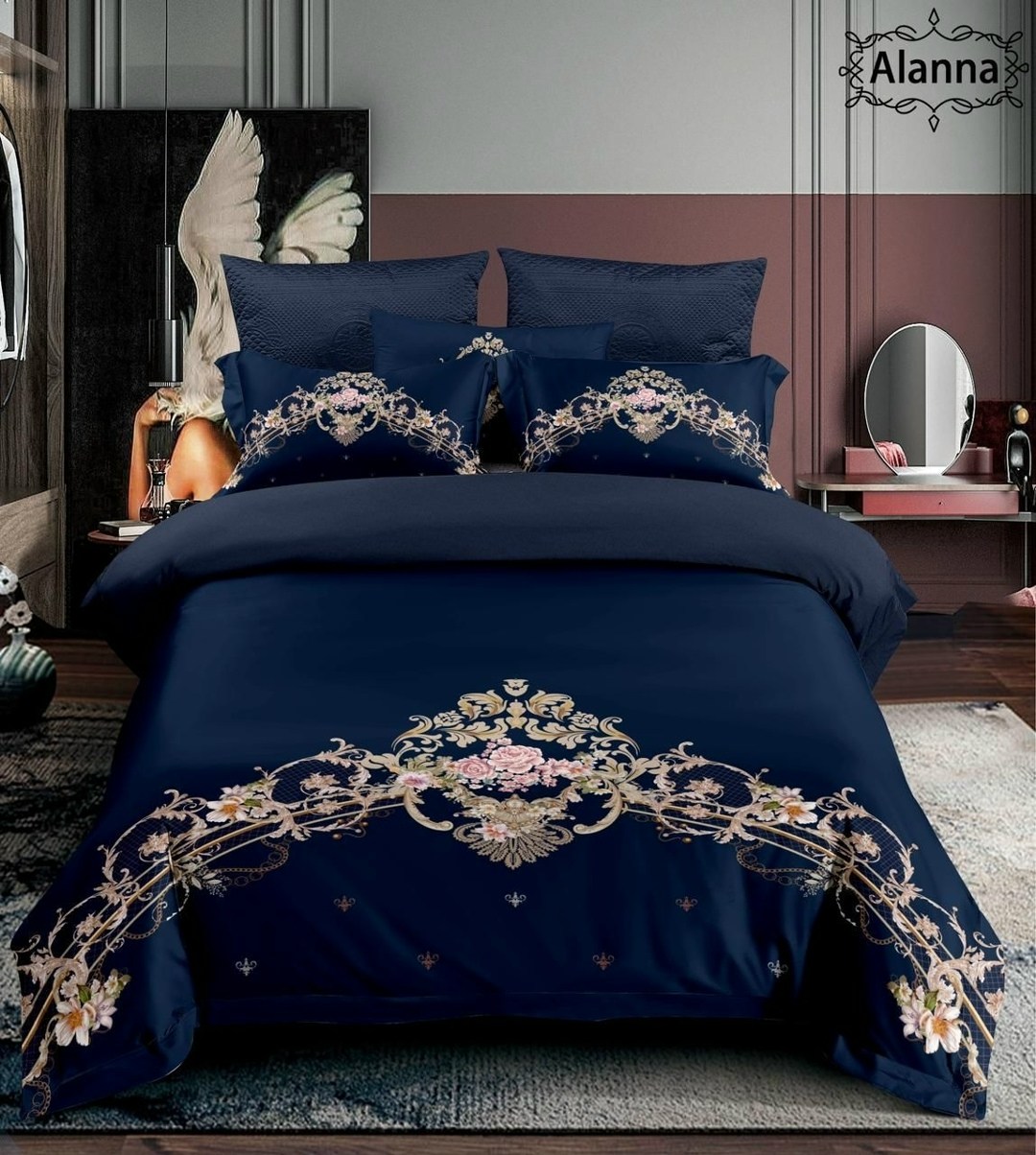 комплект постельного белья alanna,постельное белье комплект,постельное белье 3д сатин евро,комплект постельного белье евро,постельного белья