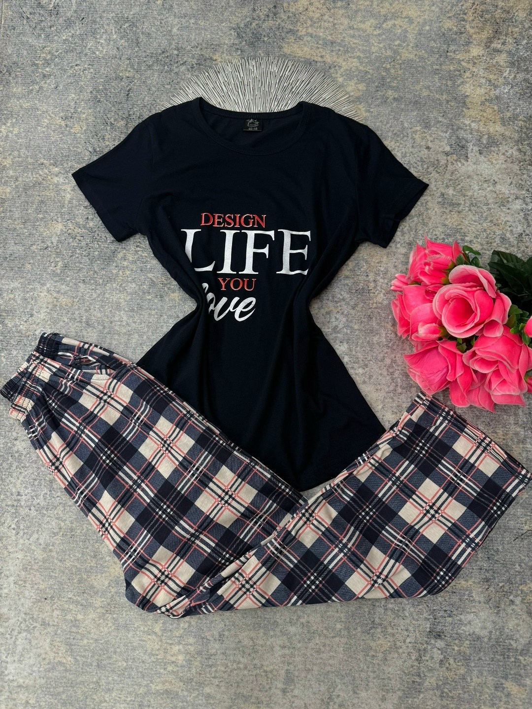 женская пижама,комплект пижама,пижама,клетчатая пижама,пижама в клетку