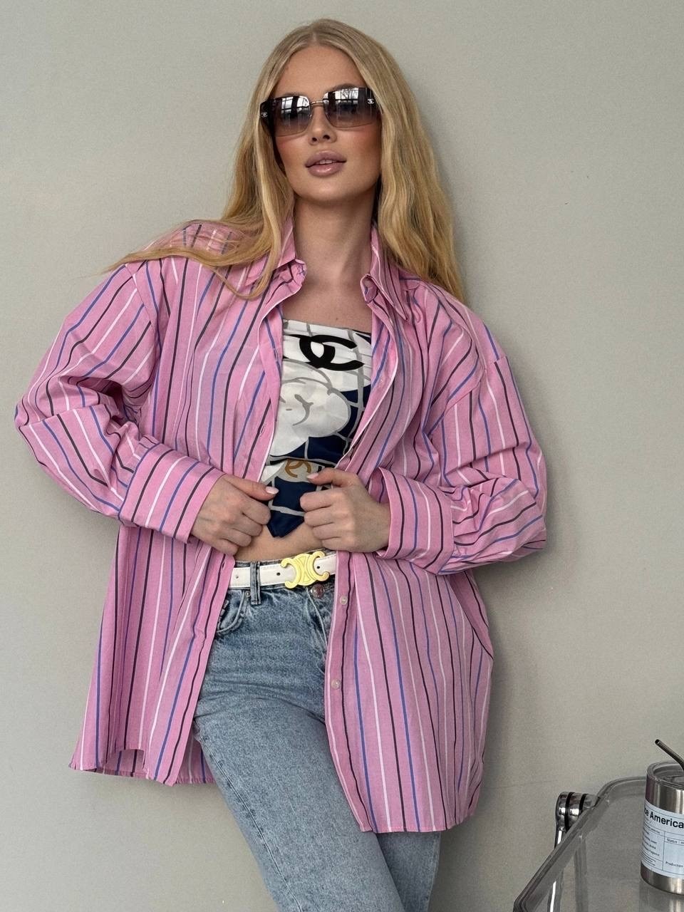 рубашка в полоску,хлопковая рубашка в полоску оверсайз cosmo brand,женская рубашка в полоску,рубашка в полоску оверсайз,рубашка женская