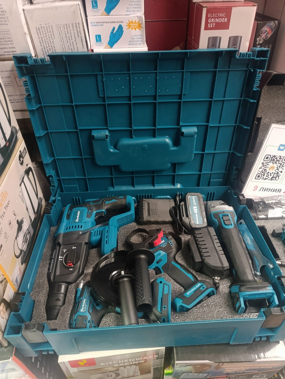 набор аккумуляторного электроинструмента 4 в 1,набор аккумуляторного инструмента 4 в 1,набор электроинструментов 4 в 1,аккумуляторный набор бесщеточных инструментов,набор аккумуляторного инструмента 4