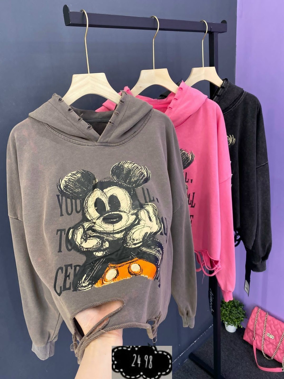 кофта варенка оверсайз с принтом микки маусом,женская кофта,свитшот женская,кофта,толстовка женская